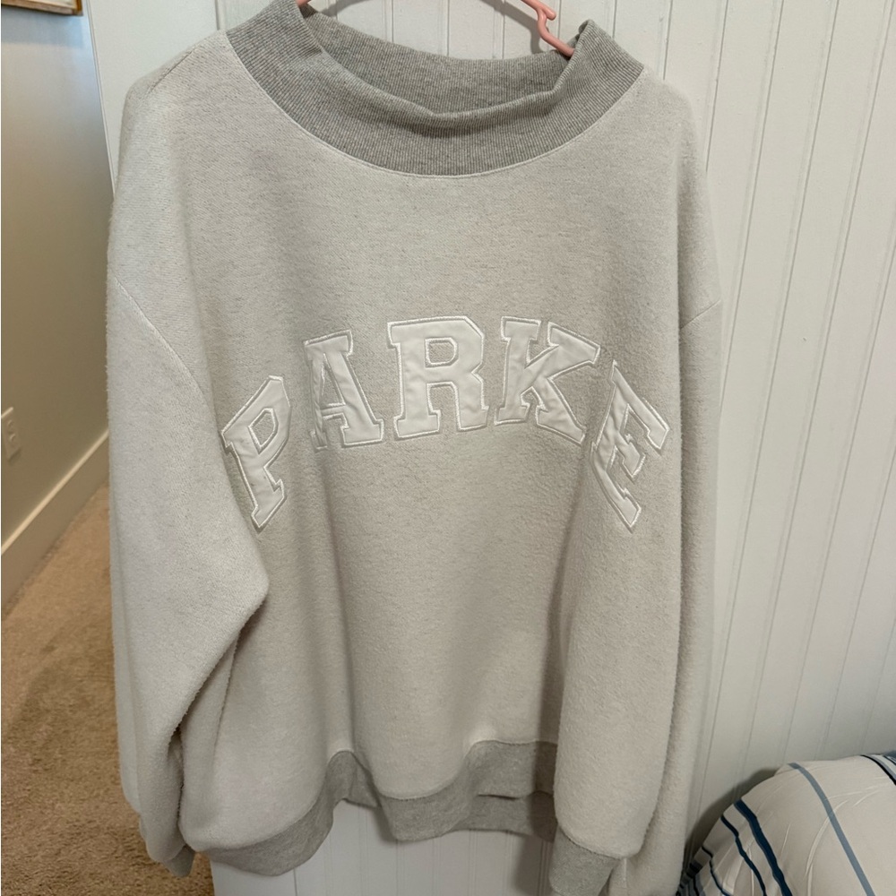 Parke Varsity Inside Out Fleece Mockneck Sweatshirt
